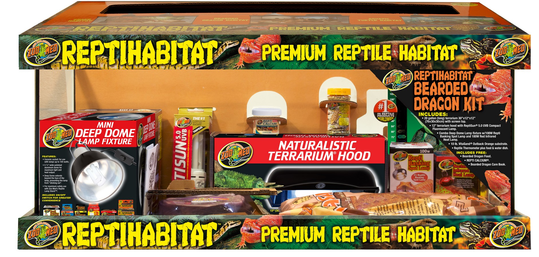 20 Gallon Reptihabitat Bearded Dragon Kit Zoo Med Laboratories Inc with measurements 1882 X 900