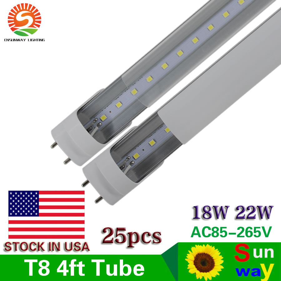 25 Pack Of 4ft 18w T8 T12 Led Tube Light Frost Cover Cold White 48w pertaining to dimensions 900 X 900