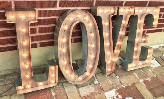 4 Custom Wedding Letters Love Marquee Signs Goldenspikesawdust pertaining to dimensions 1500 X 1000