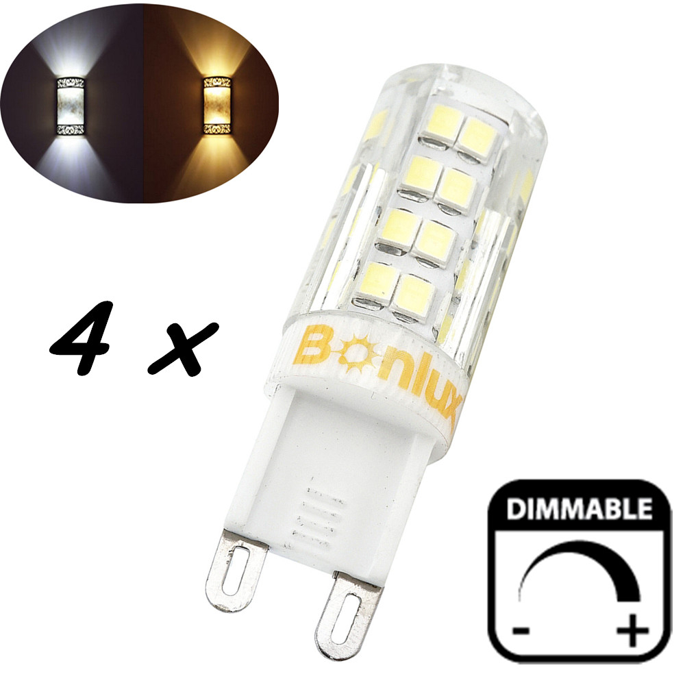 4 Packs 4w G9 Led Light Bulb Dimmable Crystal Corn Bulb 40w Halogen for proportions 1000 X 1000