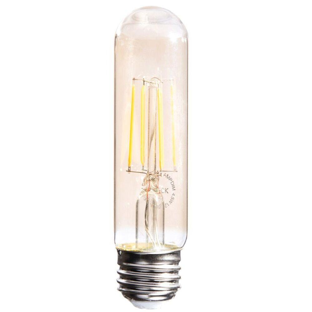 40w Equivalent Soft White T10 Vintage Filament Dimmable Led Light intended for measurements 1000 X 1000