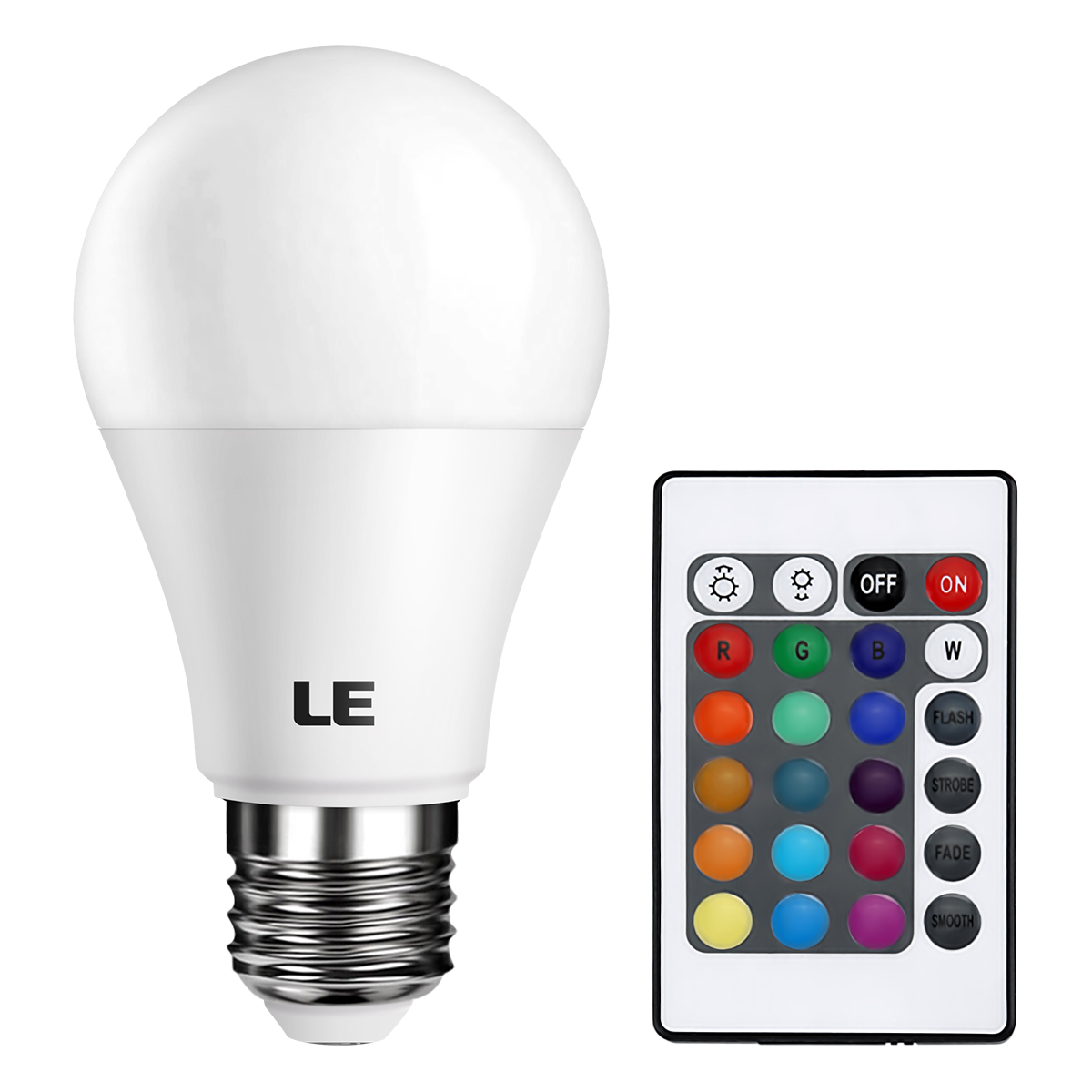 5w Color Changing A19 Led Bulb Dimmable Remote Controller Included with dimensions 1200 X 1200