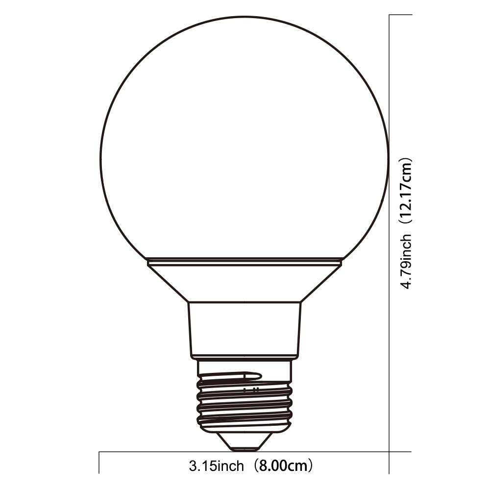 7w Dimmable G25 Led Bulb Torchstar pertaining to measurements 1000 X 1000