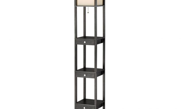 Adesso Murray 72 In H Black Three Drawer Shelf Lamp 3450 01 The for dimensions 1000 X 1000