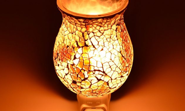 Amber Color Glass Mosaic Night Light Lighting Decor Home in dimensions 1500 X 1500