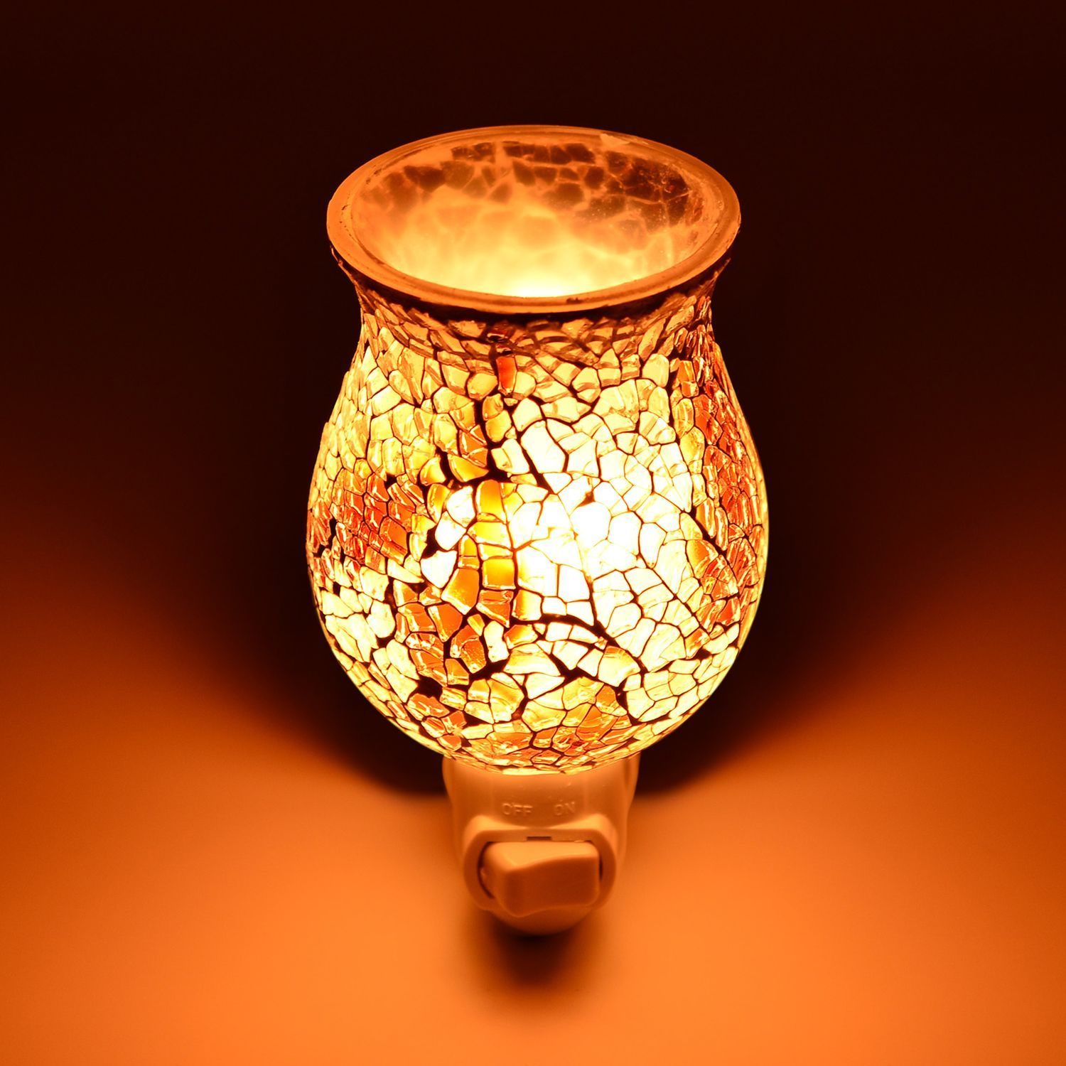 Amber Color Glass Mosaic Night Light Lighting Decor Home in dimensions 1500 X 1500