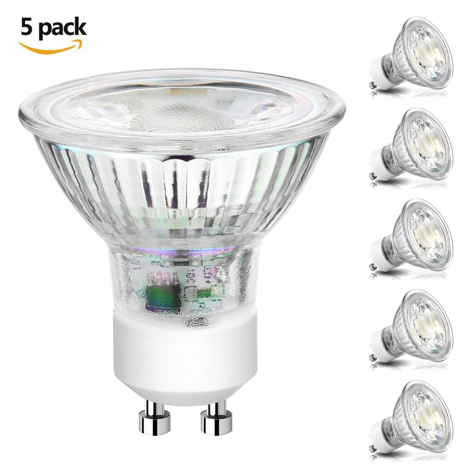 Ascher Gu10 Cob Led Bulbs 50w Halogen Bulbs Equivalent 5w 420lm for dimensions 1600 X 1600