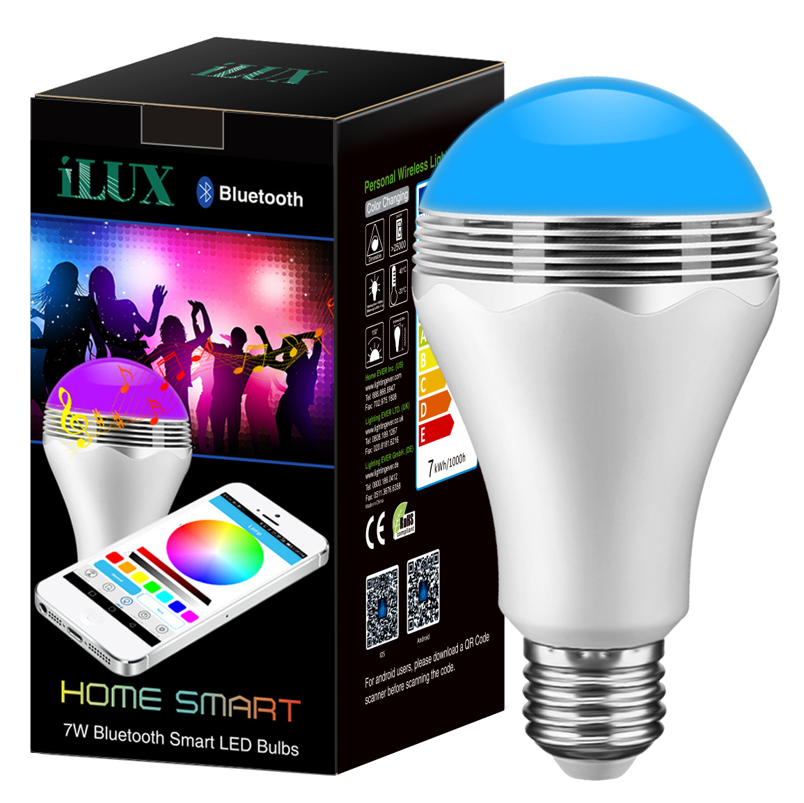 Bluetooth Smart Led Light Bulb With Speaker Le throughout measurements 1155 X 1154