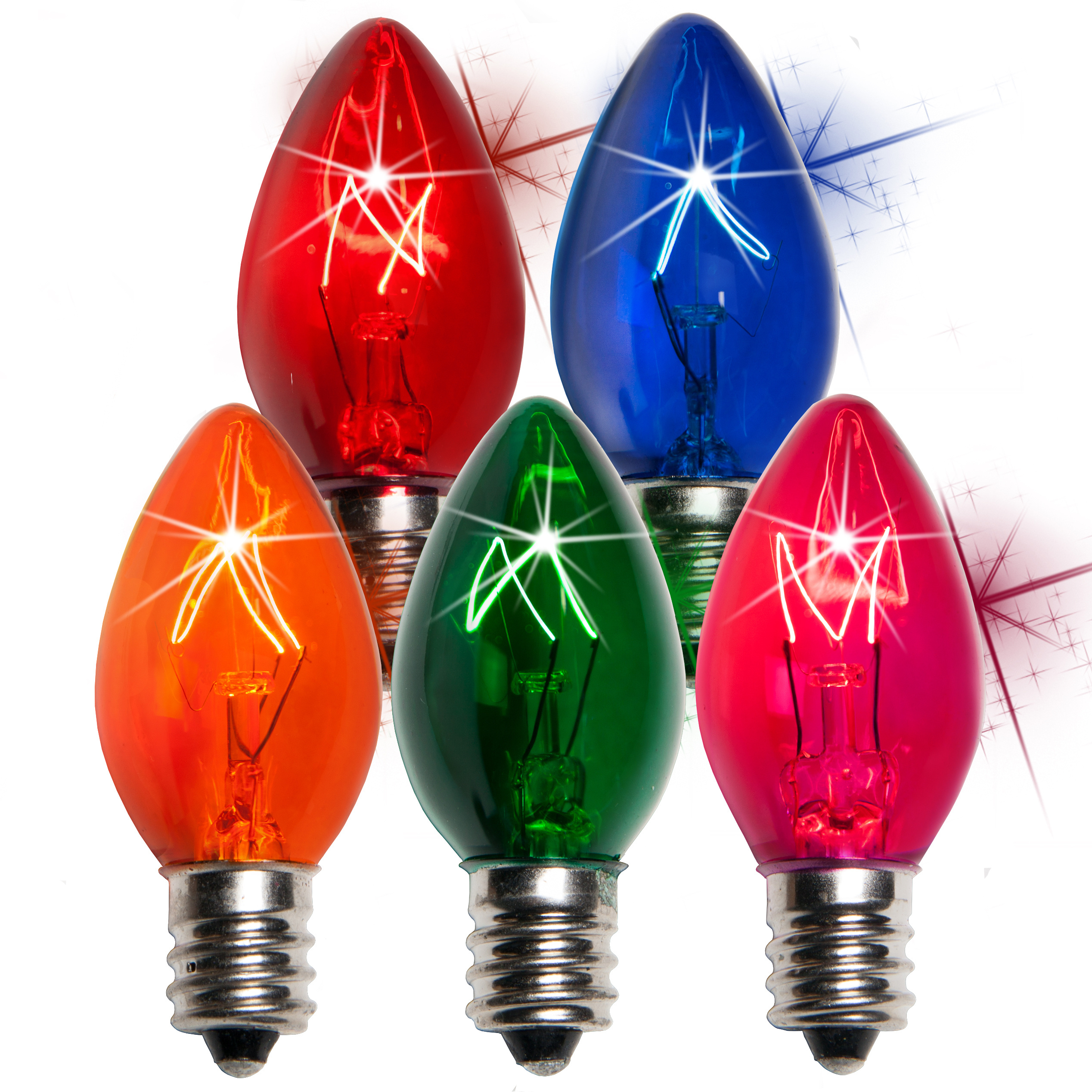 C7 Christmas Light Bulb C7 Twinkle Multicolor Christmas Light intended for size 2536 X 2536