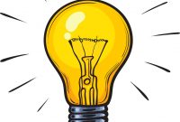 Cartoon Glowing Yellow Light Bulb Royalty Free Vector Image with regard to sizing 979 X 1080