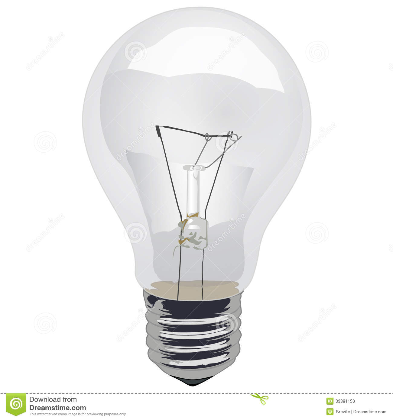 Clear Incandescent Light Bulb Stock Vector Illustration Of for dimensions 1300 X 1390