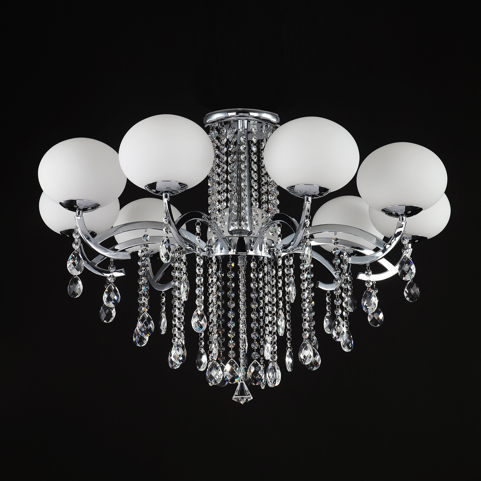 Deluxe European Stylish 9 Light Crystal Ceiling Lamp Pendant Light with regard to dimensions 1600 X 1600