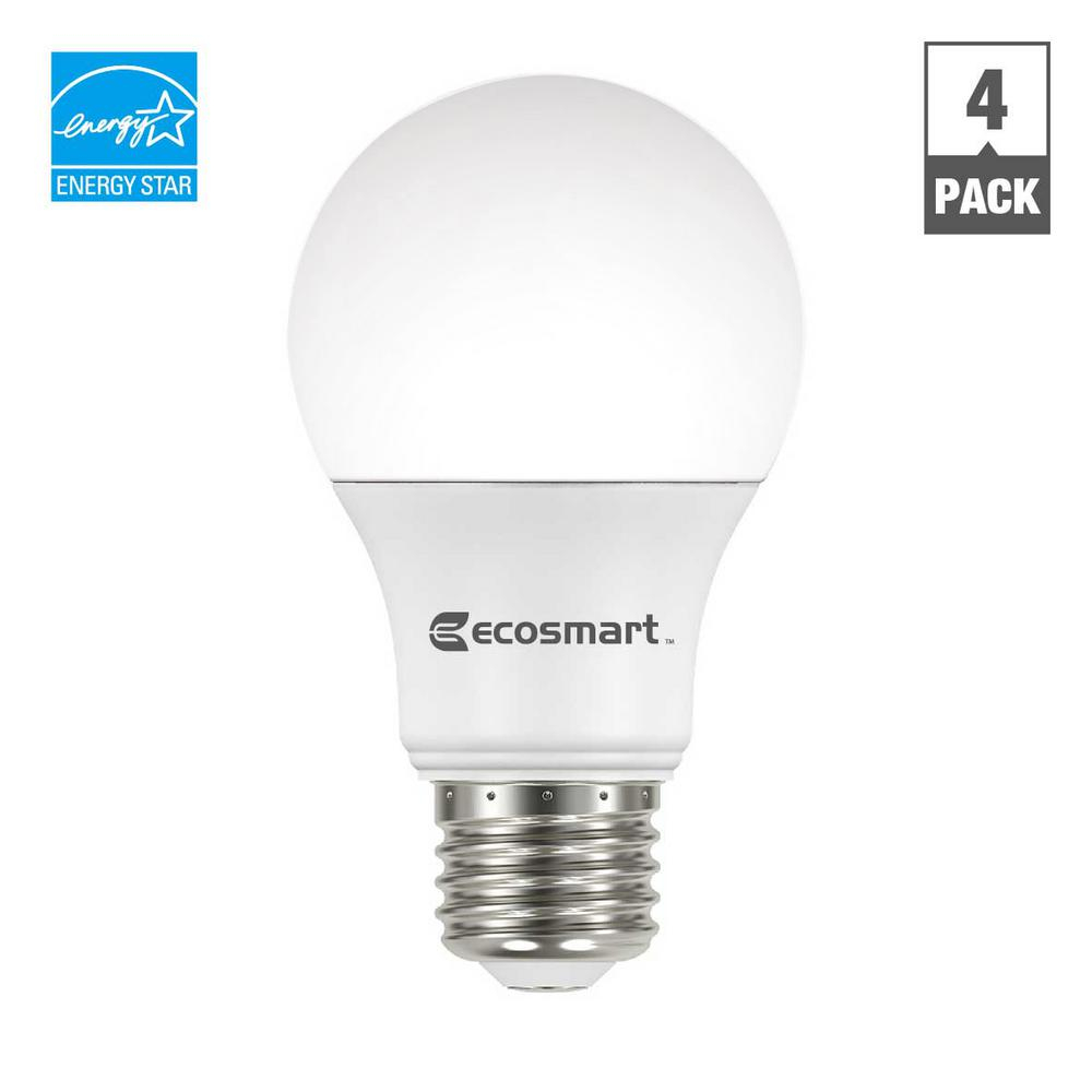 Ecosmart 60 Watt Equivalent Spiral Cfl Light Bulb Soft White 4 inside proportions 1000 X 1000