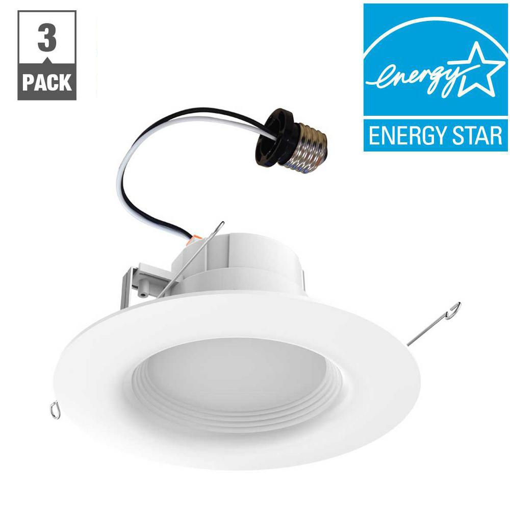 Ecosmart 65 Watt Equivalent Softwhite 6 In White Integrated Led in measurements 1000 X 1000