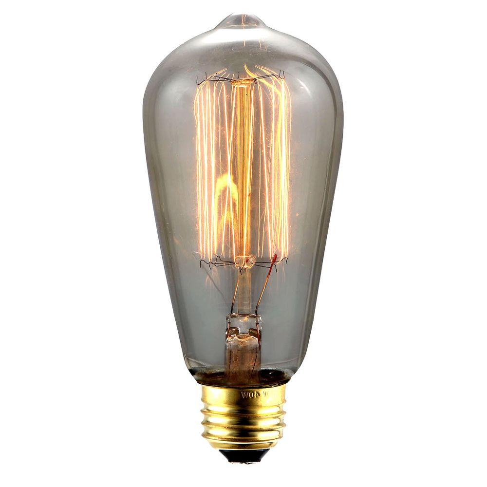 Elegant Lighting 40 W Incandescent E26 Vintage Edison Light Bulb E26 intended for sizing 1000 X 1000