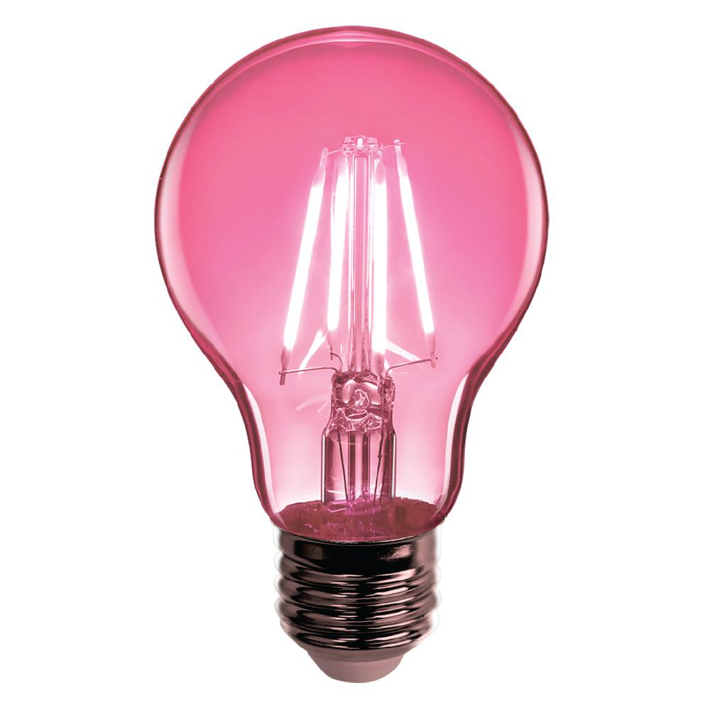 Feit Electric 25w Equivalent Pink Colored A19 Dimmable Filament throughout dimensions 1000 X 1000