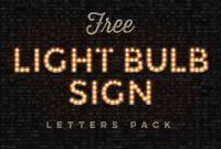 Free Pack Of Realistic Vintage Light Bulb Sign Letters intended for dimensions 1500 X 953