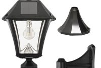 Gama Sonic Baytown Ii Bulb Outdoor Black Resin Solar Postwall Light throughout proportions 1000 X 1000