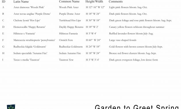 Garden To Greet Spring Tranplant List intended for sizing 3300 X 2550