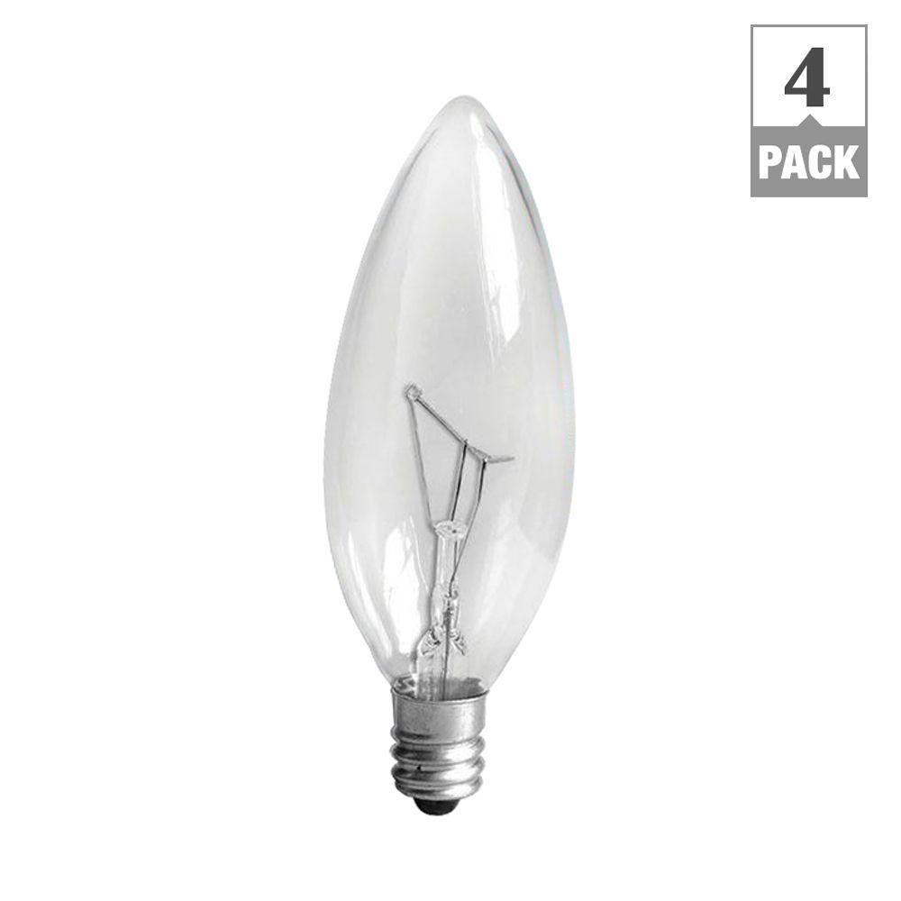 Ge 40 Watt Incandescent B10 Candelabra Base Double Life Multi Use intended for sizing 1000 X 1000