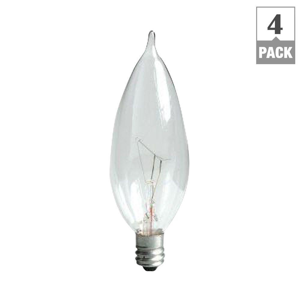 Ge 60 Watt Incandescent Ca10 Bent Tip Decorative Candelabra Base throughout measurements 1000 X 1000