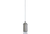 Globe Electric 1 Light Brushed Steel Mini Pendant With White Woven throughout dimensions 1000 X 1000