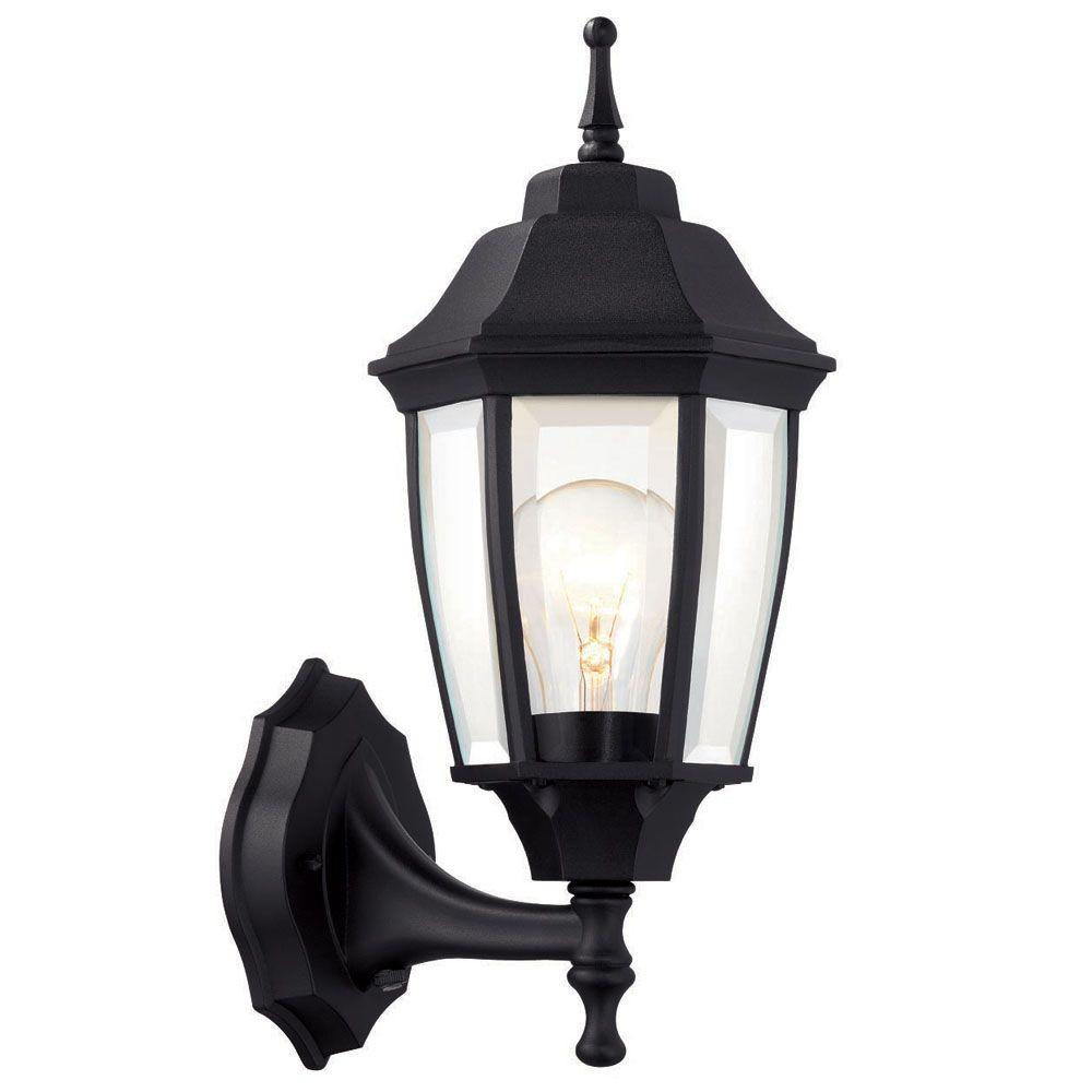 Hampton Bay 1 Light Black Dusk To Dawn Outdoor Wall Lantern Bpp1611 inside sizing 1000 X 1000