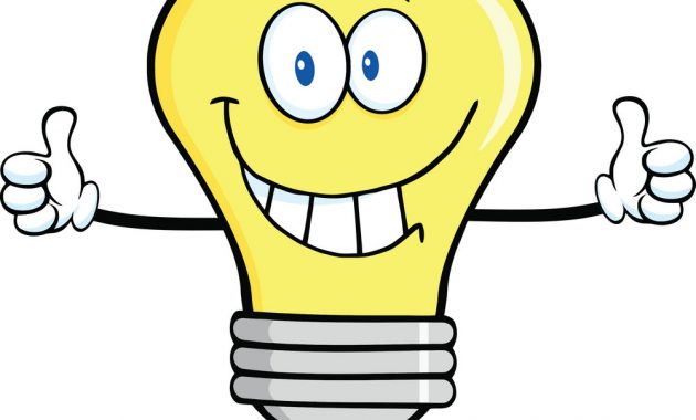 Happy Light Bulb Cartoon Royalty Free Vector Image pertaining to size 1000 X 844