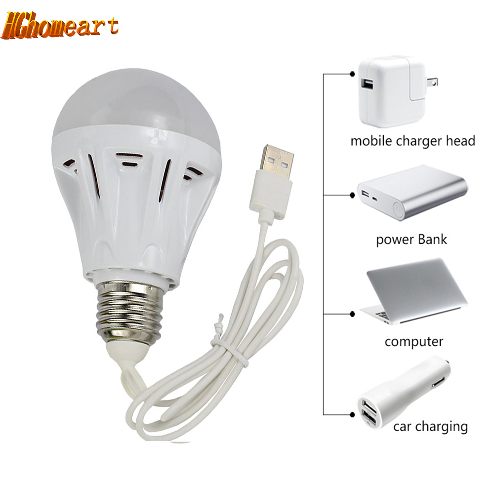 Hghomeart Portable 5v Power Bank Usb Led Light Bulbs 3w 5w 7w Led inside size 1000 X 1000