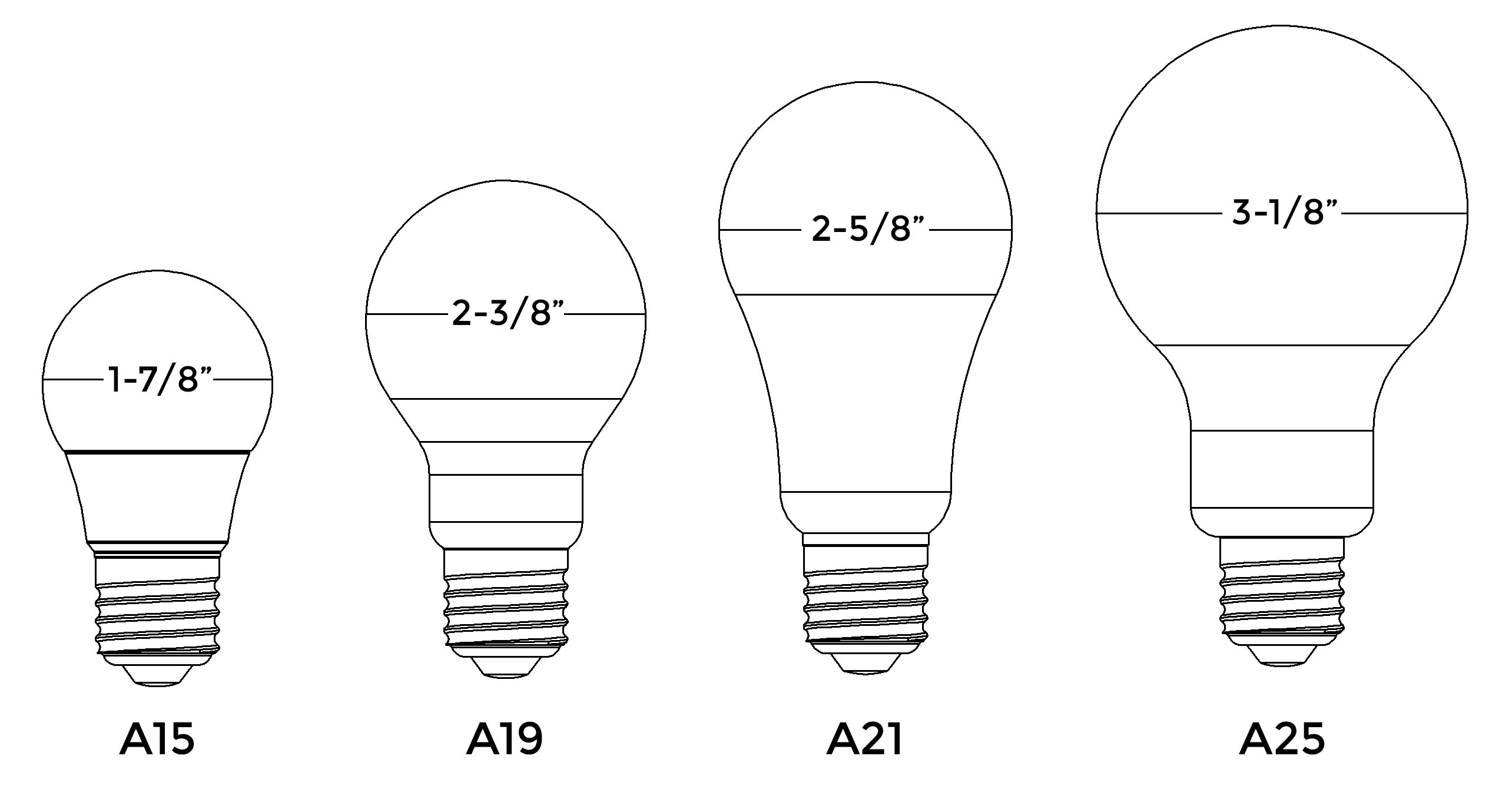 Home Lighting 101 A Guide To Understanding Light Bulb Shapes Sizes for measurements 2568 X 1340
