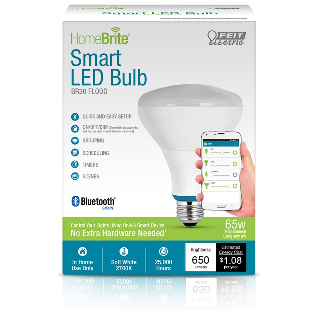 Led Br30 Homebrite Smart Bulb 9 Watts 65w Equiv 650 Lumens for measurements 1000 X 1000