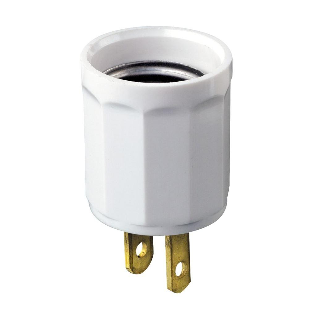 Leviton Outlet To Socket Light Plug White R52 00061 00w The Home in dimensions 1000 X 1000