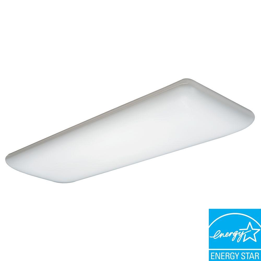 Lithonia Lighting 4 Light White Fluorescent Ceiling Light 10642re throughout sizing 1000 X 1000