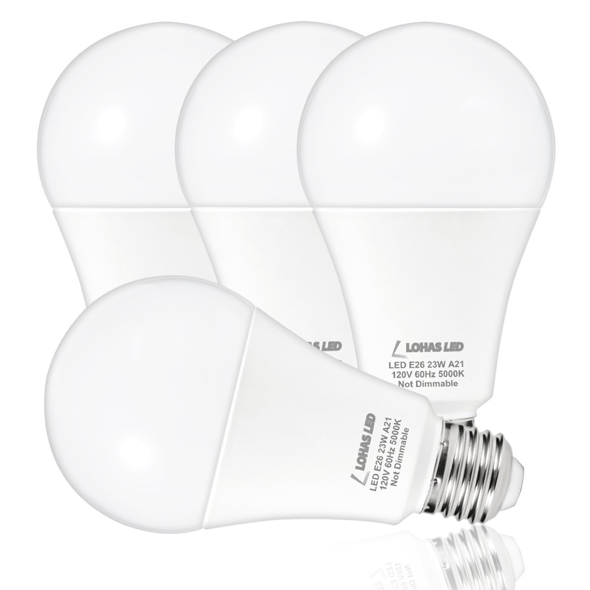 Lohas Led Bulb 150w 200w Light Bulbs Equivalent 23w A21 Led Bulbs intended for sizing 1200 X 1200