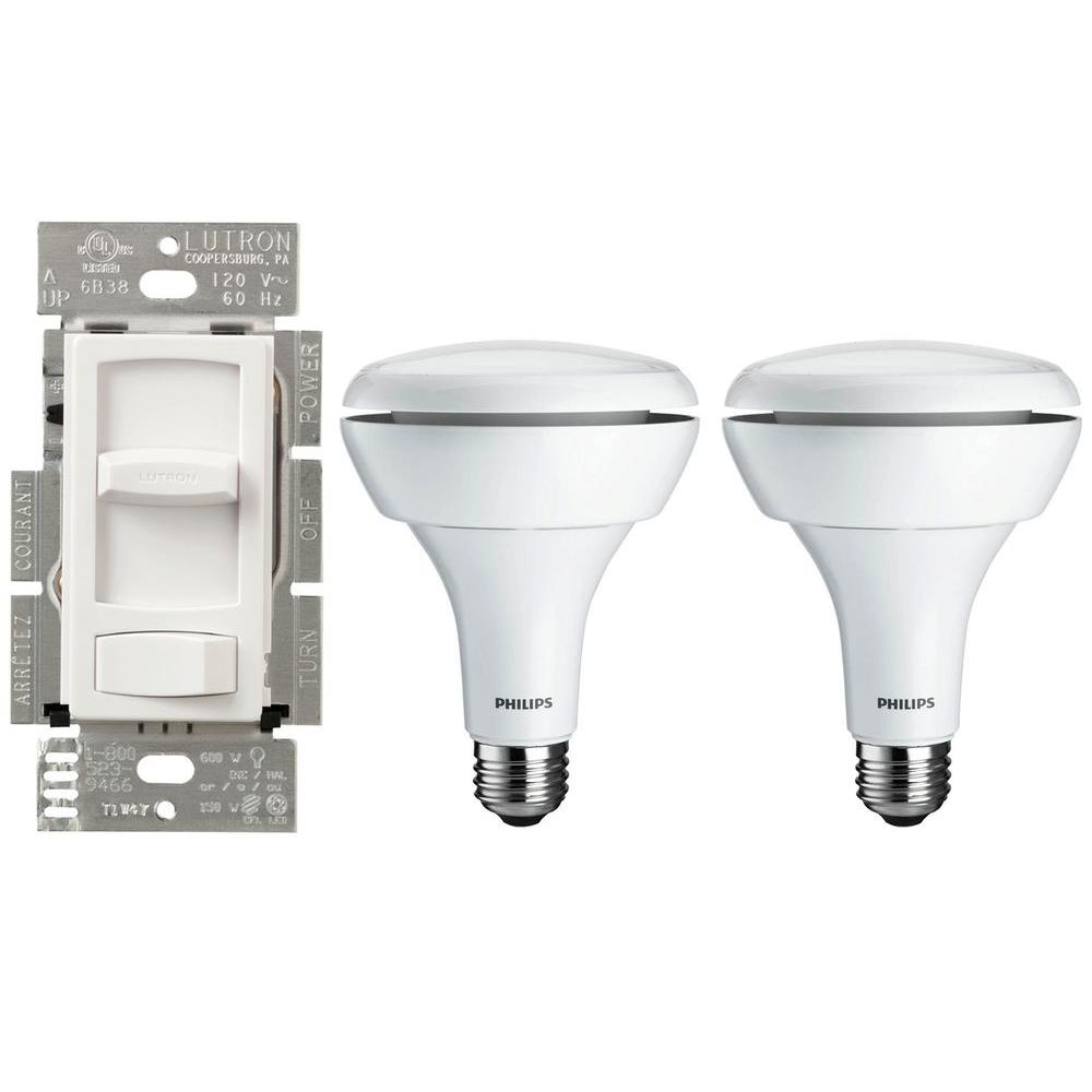 Lutron Skylark Contour Led Dimmer 2 Philips Br30 Led Light Bulbs within dimensions 1000 X 1000