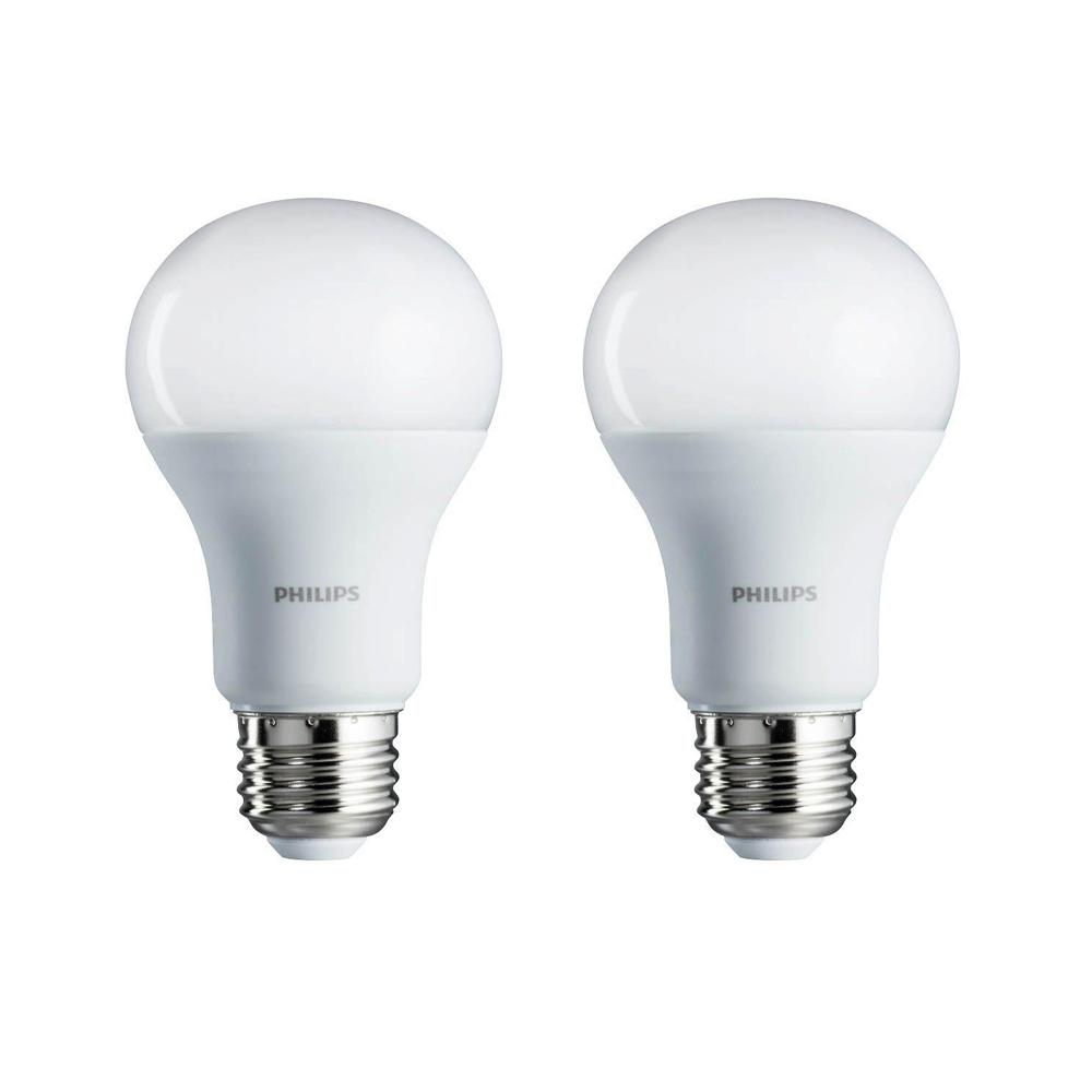 Philips 100 Watt Equivalent A19 Led Light Bulb Daylight 2 Pack with proportions 1000 X 1000