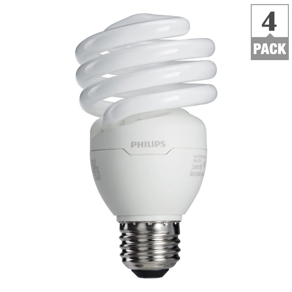 Philips 100 Watt Equivalent T2 Spiral Cfl Light Bulb Soft White throughout size 1000 X 1000