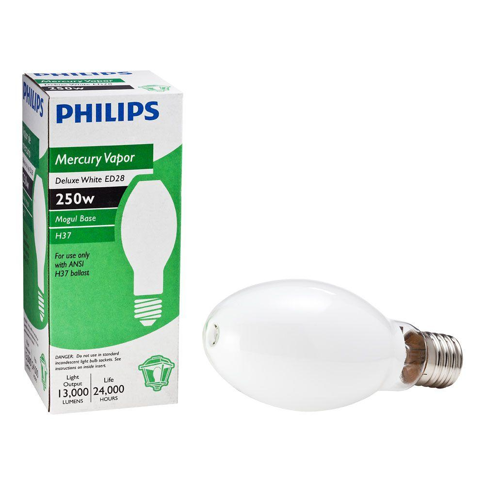 Philips 250 Watt Ed28 Hid Mercury Vapor Deluxe High Intensity within measurements 1000 X 1000