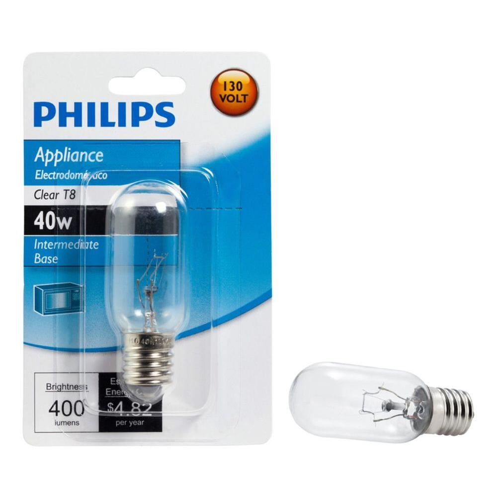 Philips 40 Watt T8 Intermedate Base Incandescent Light Bulb 416255 with measurements 1000 X 1000