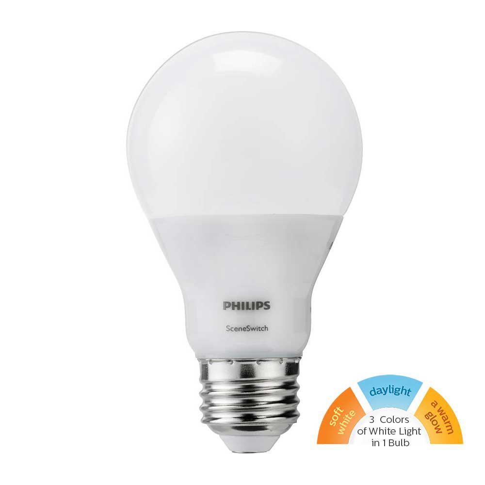 Philips 60 Watt Equivalent A19 Led Sceneswitch Light Bulb Daylight with sizing 1000 X 1000