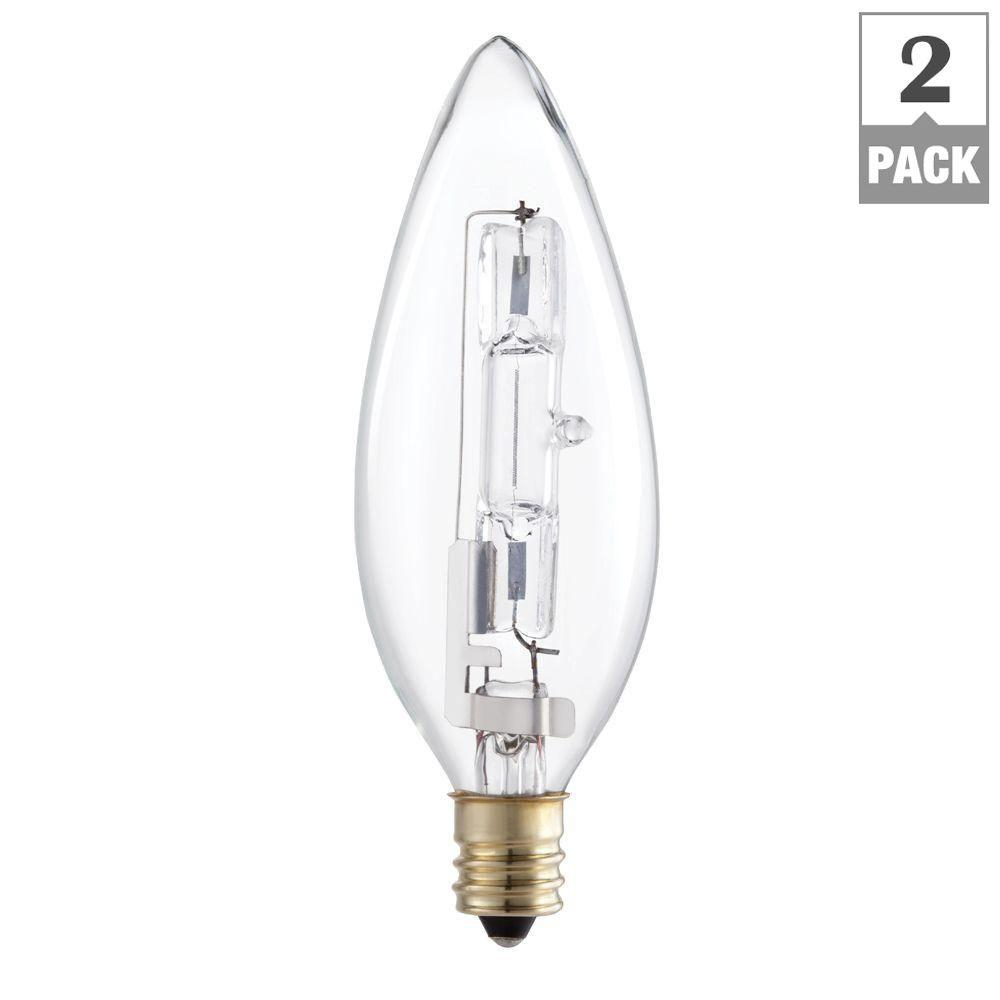 Philips 60 Watt Equivalent Halogen B105 Blunt Tip Candle Light Bulb in dimensions 1000 X 1000