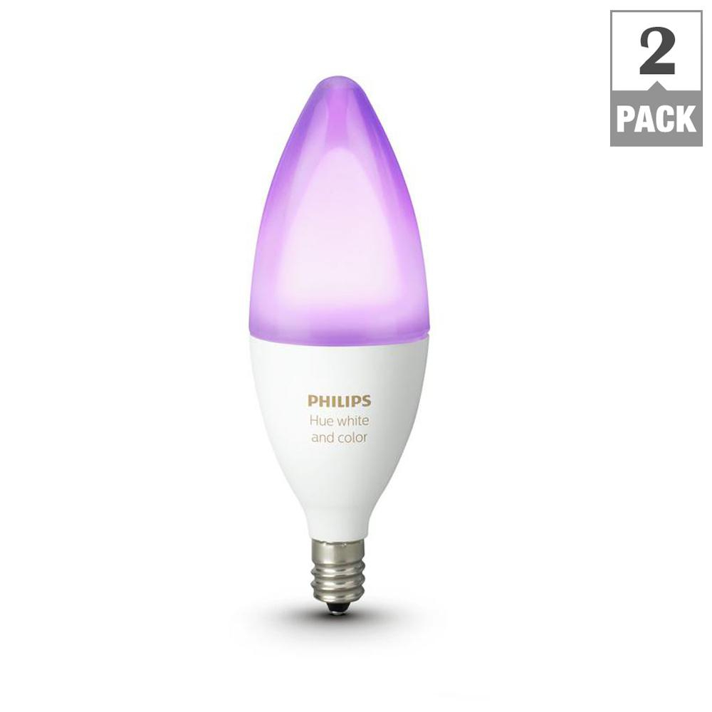 Philips Hue White And Color Ambiance E12 Led 40w Equivalent with regard to measurements 1000 X 1000