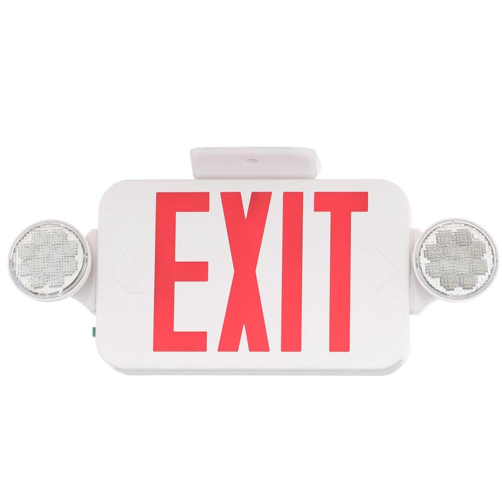 Progress Lighting Thermoplastic Led Emergencyexit Sign With Red intended for proportions 1000 X 1000