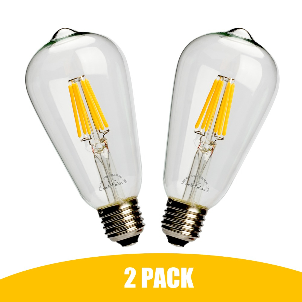 Retro Led Filament Light Bulb Warm Light St64 E27 6w Smart Ic Driver inside measurements 1000 X 1000