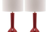 Safavieh Mae 305 In Chinese Red Long Neck Ceramic Table Lamp Set pertaining to size 1000 X 1000