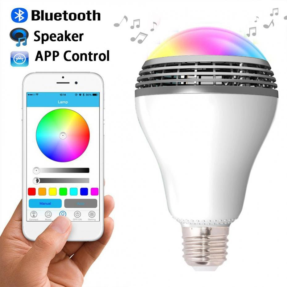Smart Color Led Bluetooth Speaker Light Bulb With Mobile App for proportions 930 X 930