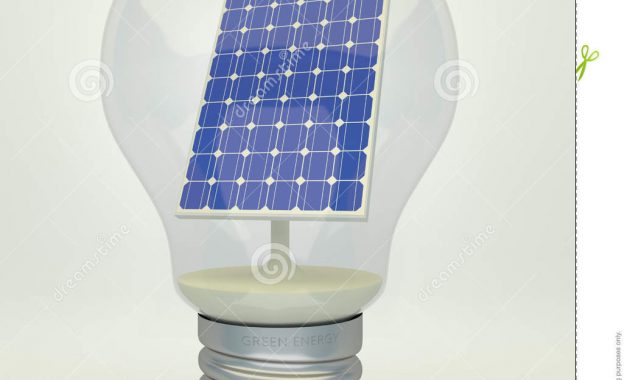 Solar Panel In Light Bulb Stock Image Image Of Electrical 40091989 throughout size 1035 X 1300