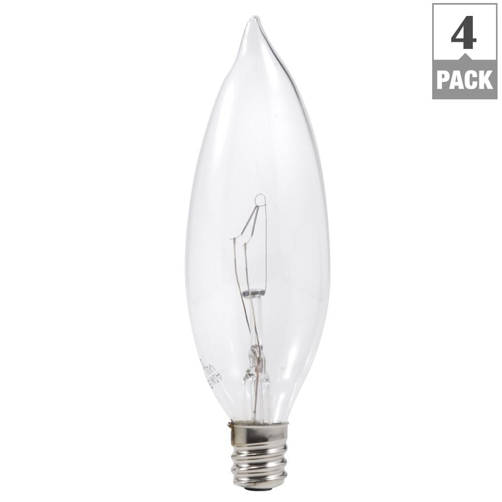 Sylvania 25 Watt Double Life B10 Incandescent Light Bulb 4 Pack regarding dimensions 1000 X 1000