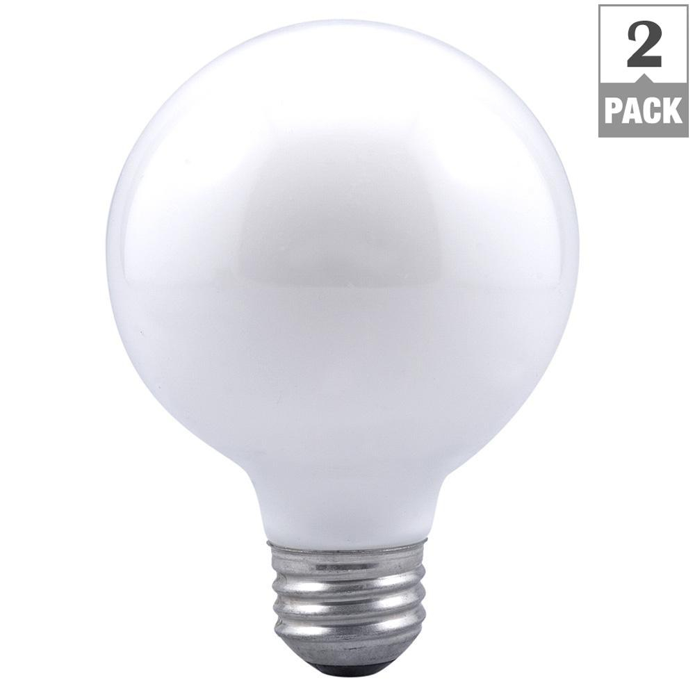 Sylvania 25 Watt Double Life G25 Incandescent Light Bulb 2 Pack inside dimensions 1000 X 1000