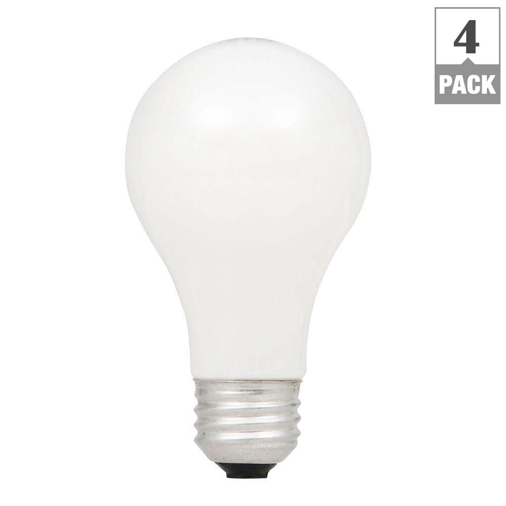 Sylvania 43 Watt Halogen A19 Double Life Dimmable Light Bulb 4 Pack in dimensions 1000 X 1000